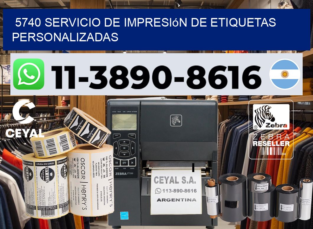 5740 Servicio de impresión de etiquetas personalizadas