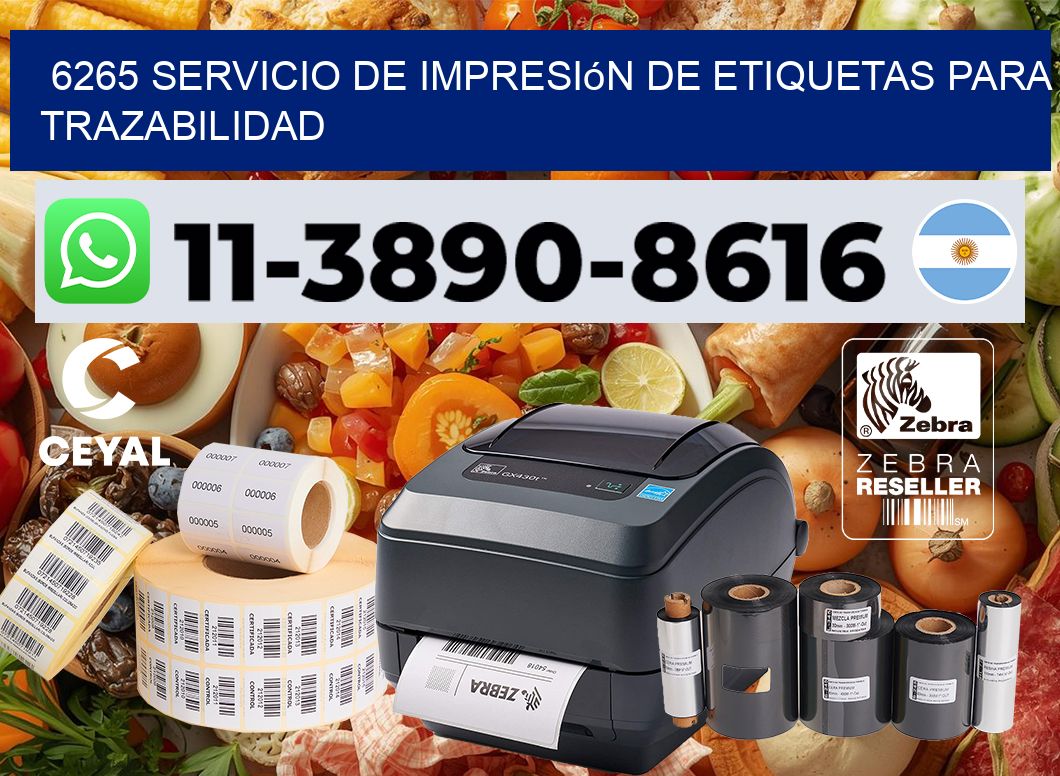 6265 Servicio de impresión de etiquetas para trazabilidad