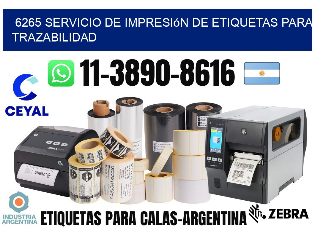 6265 Servicio de impresión de etiquetas para trazabilidad