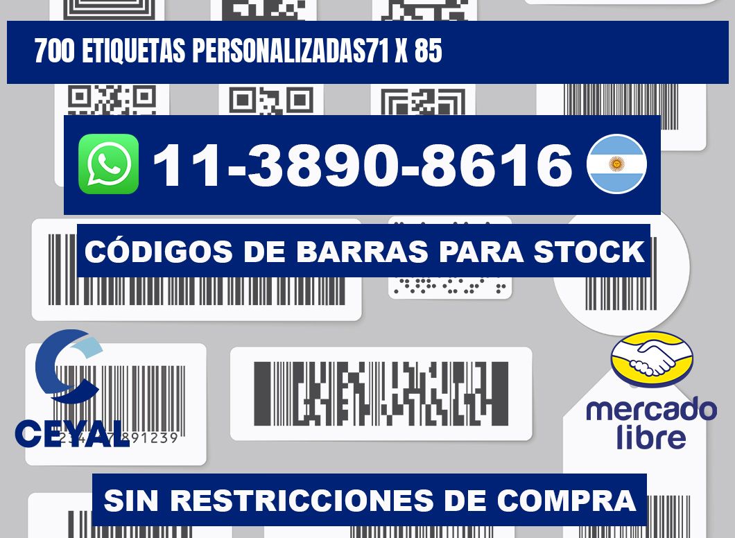 700 ETIQUETAS PERSONALIZADAS71 x 85