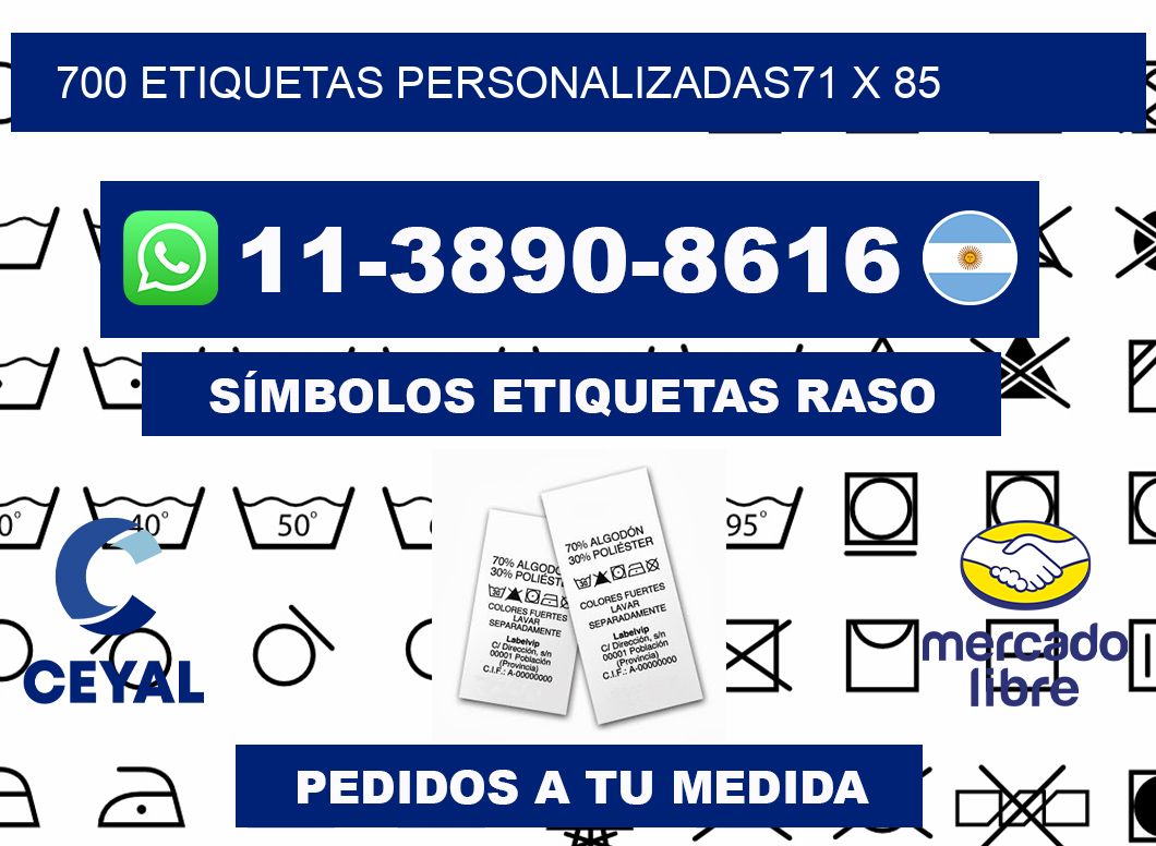 700 ETIQUETAS PERSONALIZADAS71 x 85