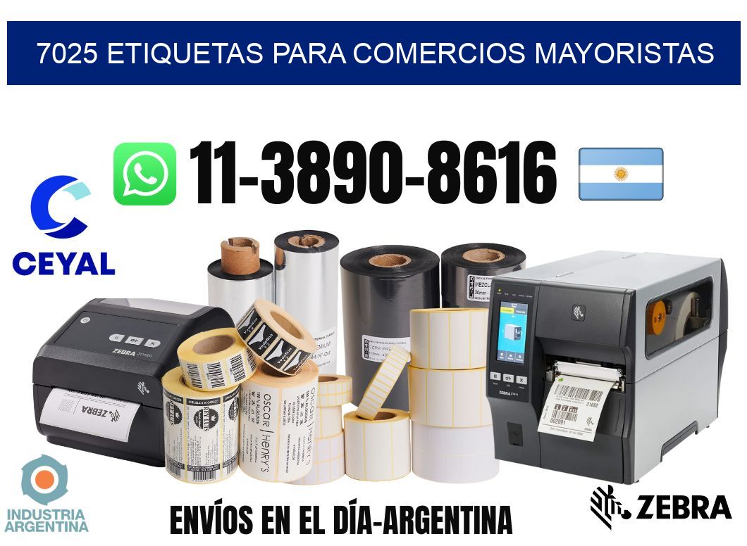 7025 Etiquetas para comercios mayoristas