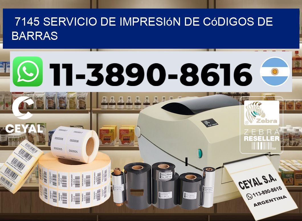 7145 Servicio de impresión de códigos de barras