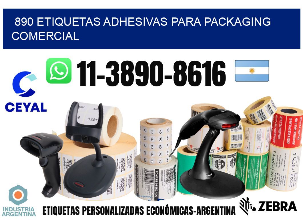 890 Etiquetas adhesivas para packaging comercial