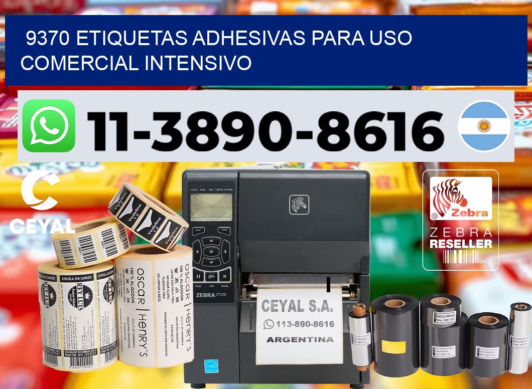 9370 Etiquetas adhesivas para uso comercial intensivo