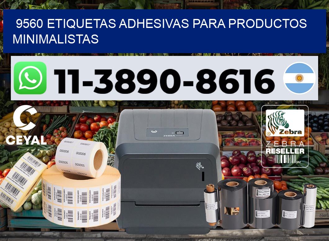9560 Etiquetas adhesivas para productos minimalistas