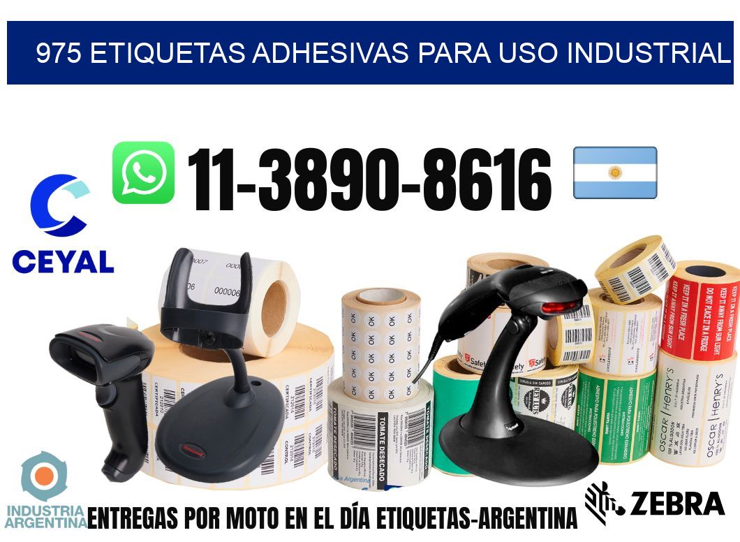 975 Etiquetas adhesivas para uso industrial