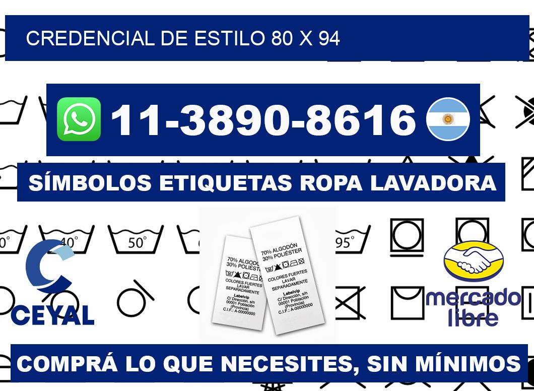 Credencial de estilo 80 x 94