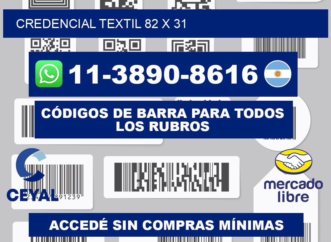 Credencial textil 82 x 31
