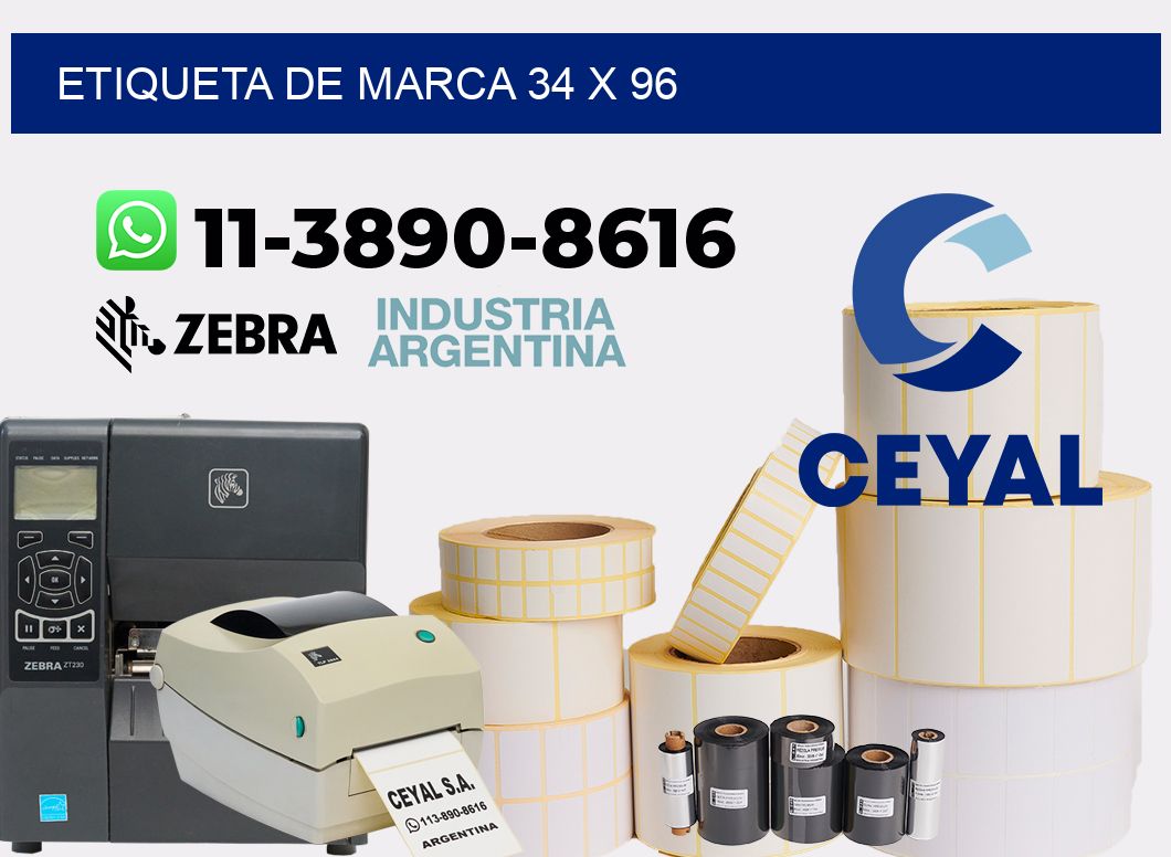 Etiqueta de marca 34 x 96