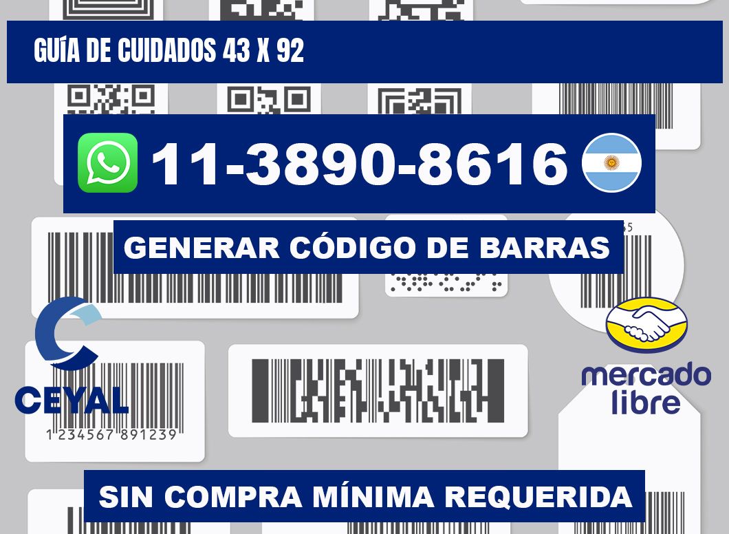 Guía de cuidados 43 x 92