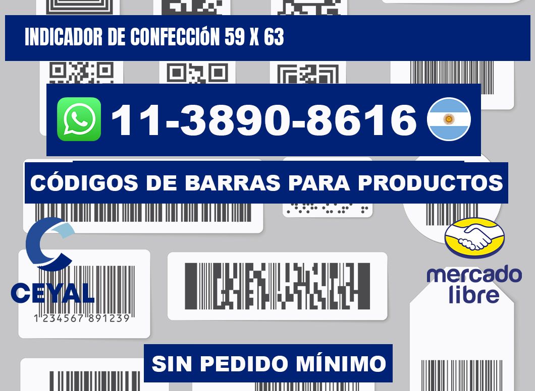 Indicador de confección 59 x 63
