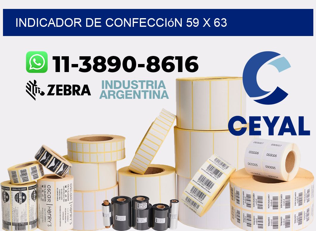 Indicador de confección 59 x 63