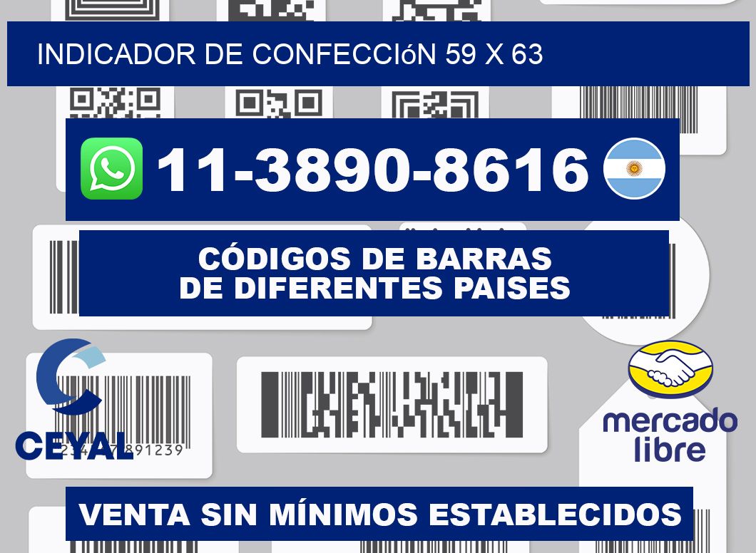 Indicador de confección 59 x 63