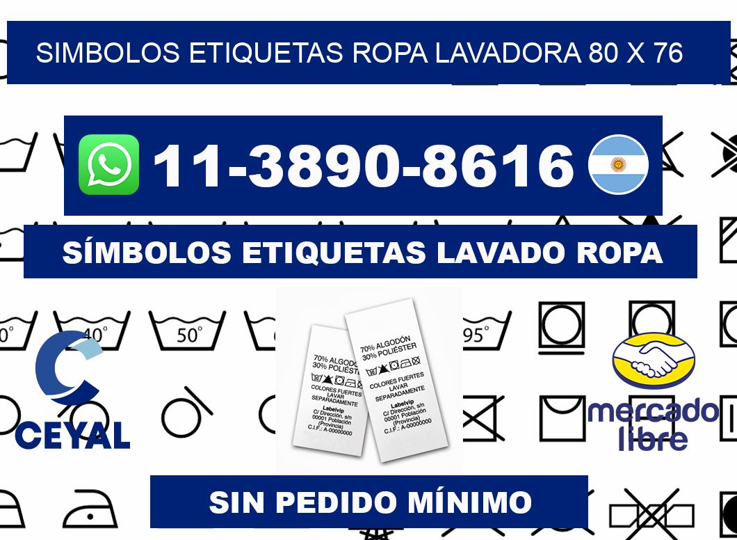 SIMBOLOS ETIQUETAS ROPA LAVADORA 80 x 76