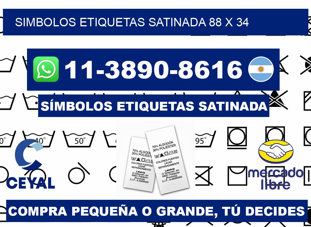 SIMBOLOS ETIQUETAS SATINADA 88 x 34