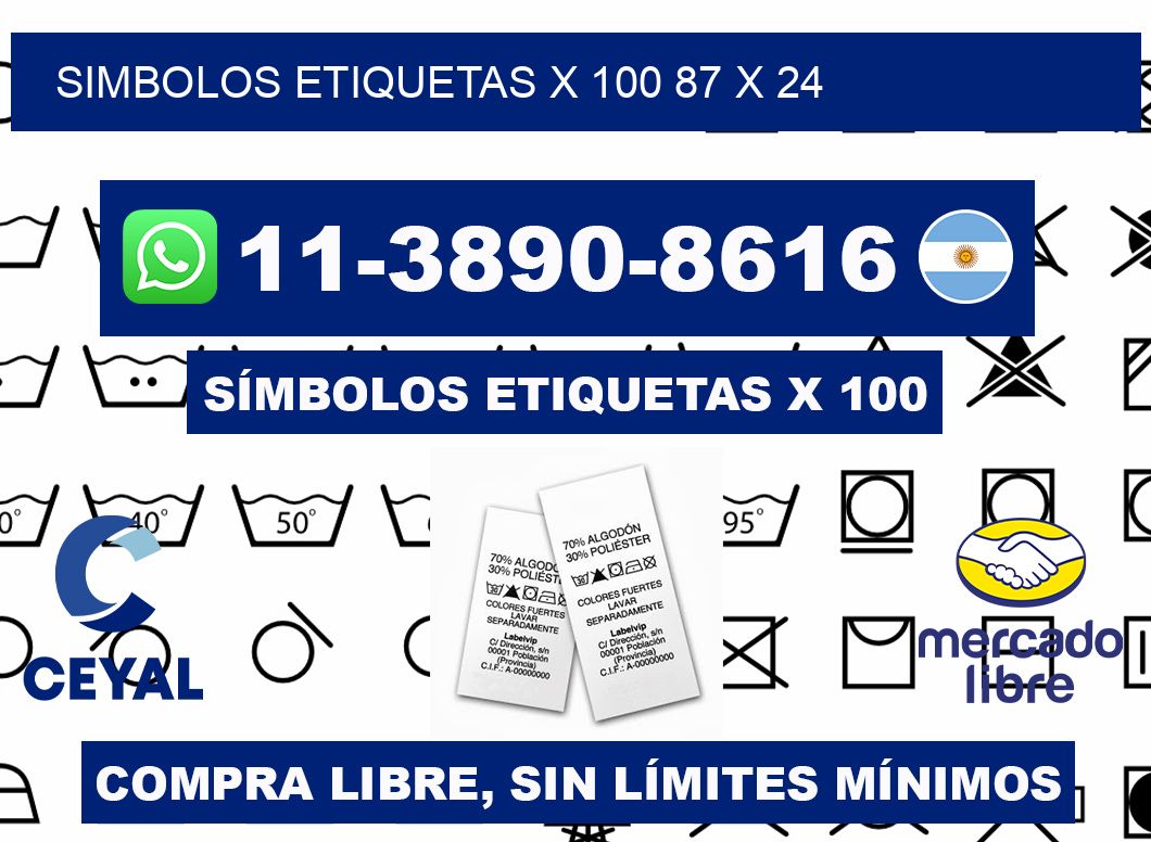 SIMBOLOS ETIQUETAS X 100 87 x 24