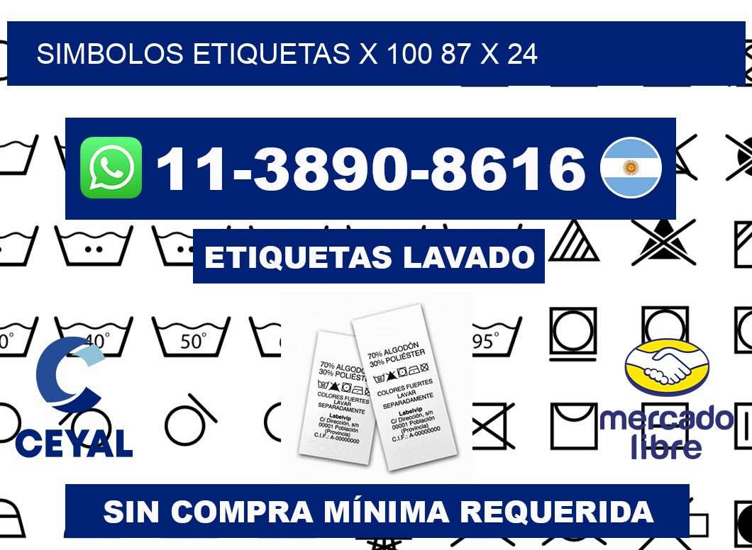 SIMBOLOS ETIQUETAS X 100 87 x 24