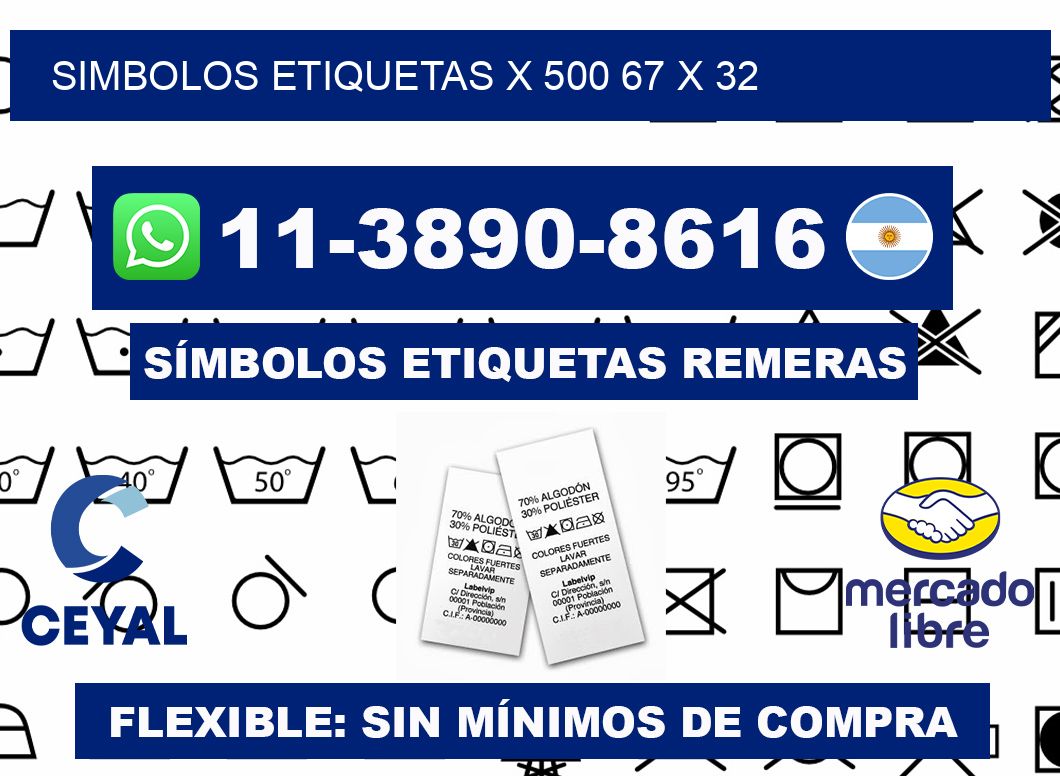 SIMBOLOS ETIQUETAS X 500 67 x 32