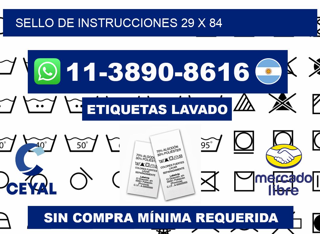 Sello de instrucciones 29 x 84