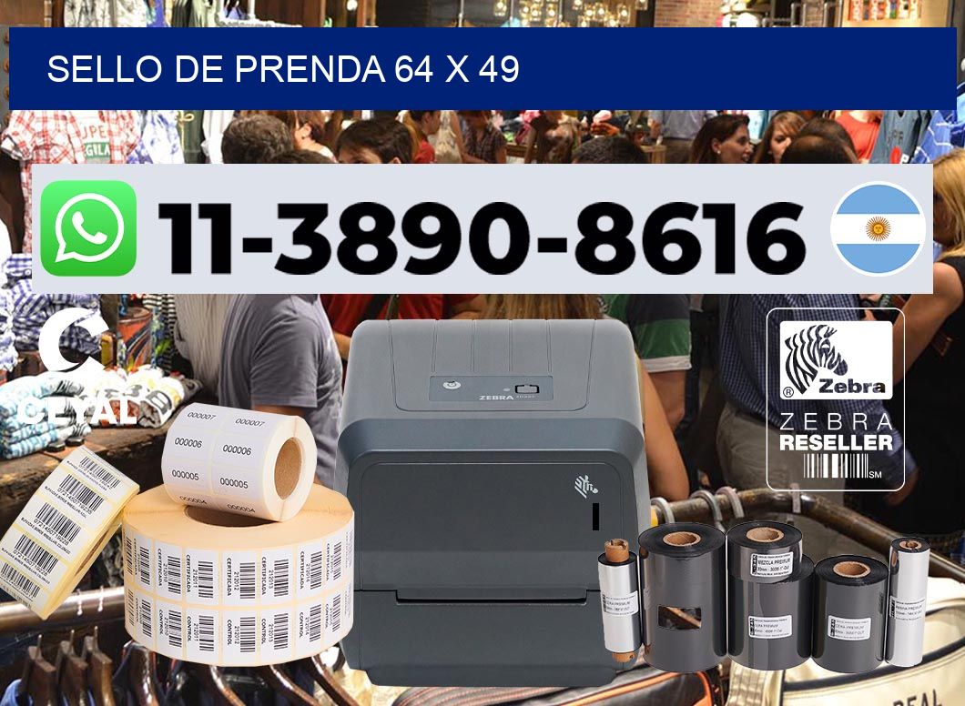 Sello de prenda 64 x 49