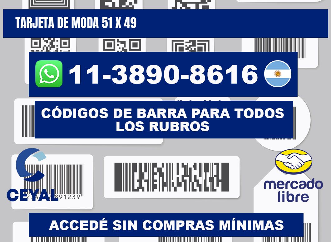 Tarjeta de moda 51 x 49