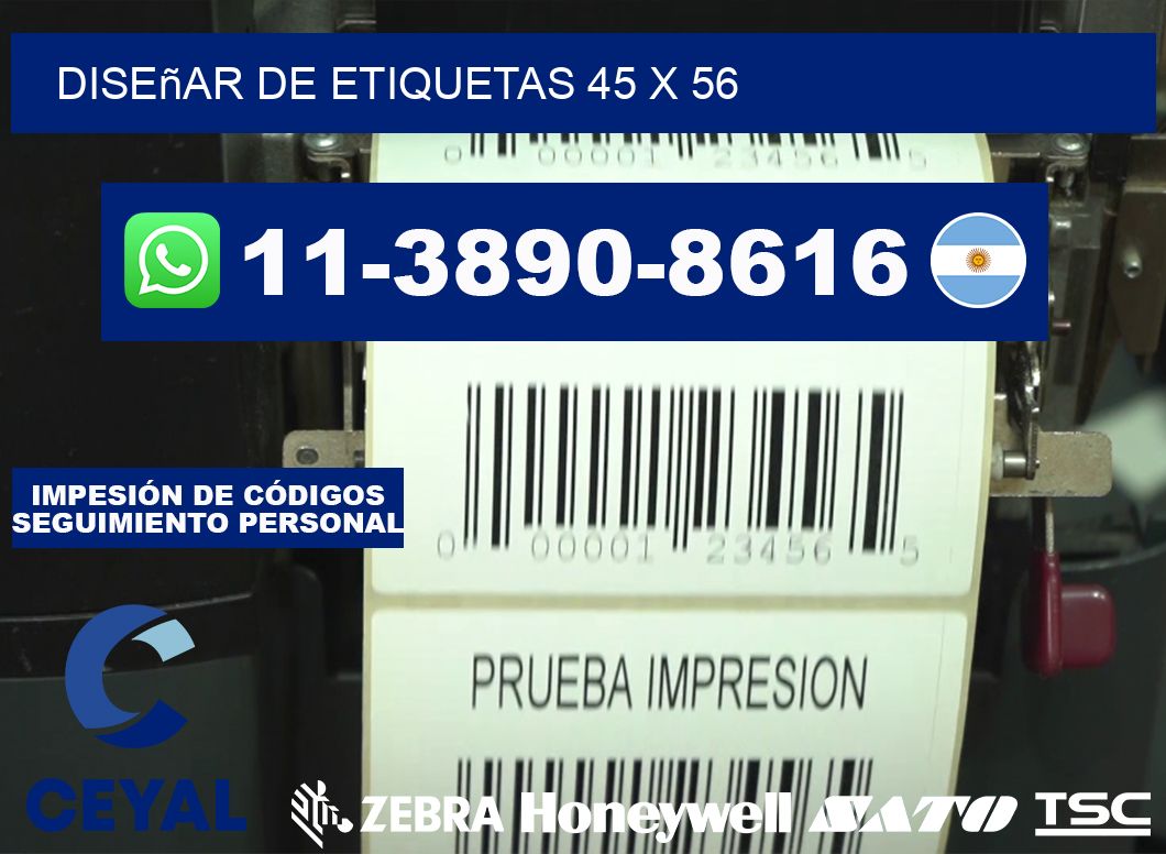 diseñar de etiquetas 45 x 56