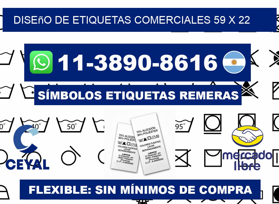 diseño de etiquetas comerciales 59 x 22