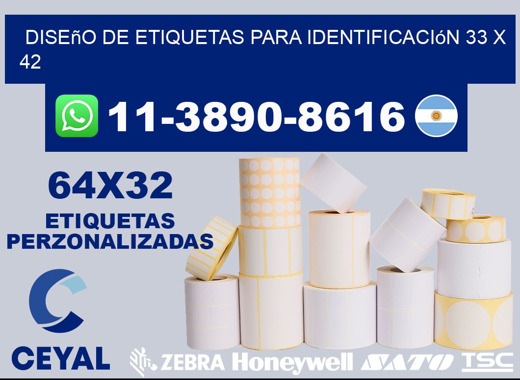 diseño de etiquetas para identificación 33 x 42
