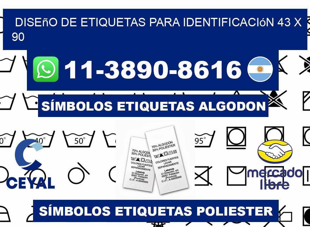 diseño de etiquetas para identificación 43 x 90