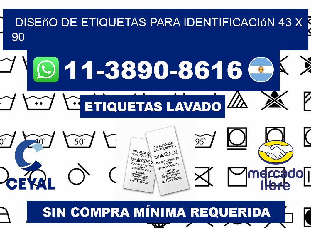 diseño de etiquetas para identificación 43 x 90
