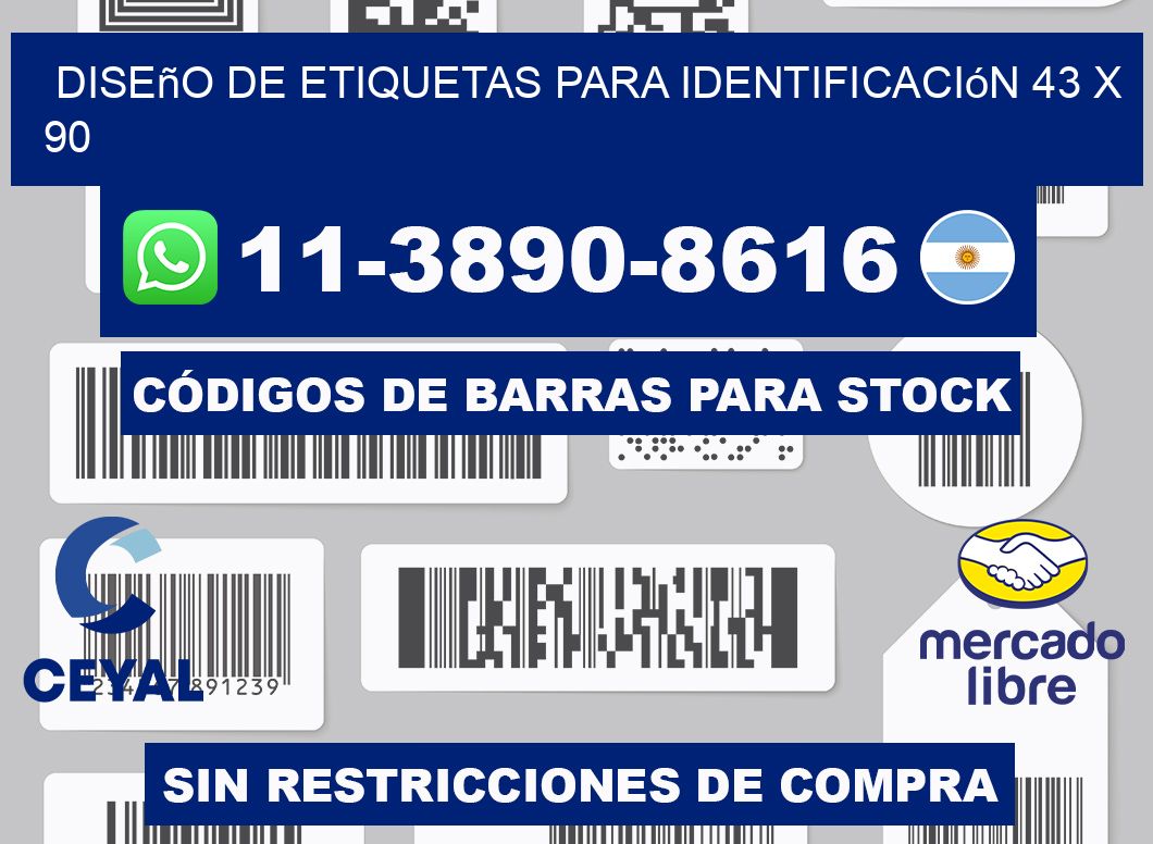 diseño de etiquetas para identificación 43 x 90