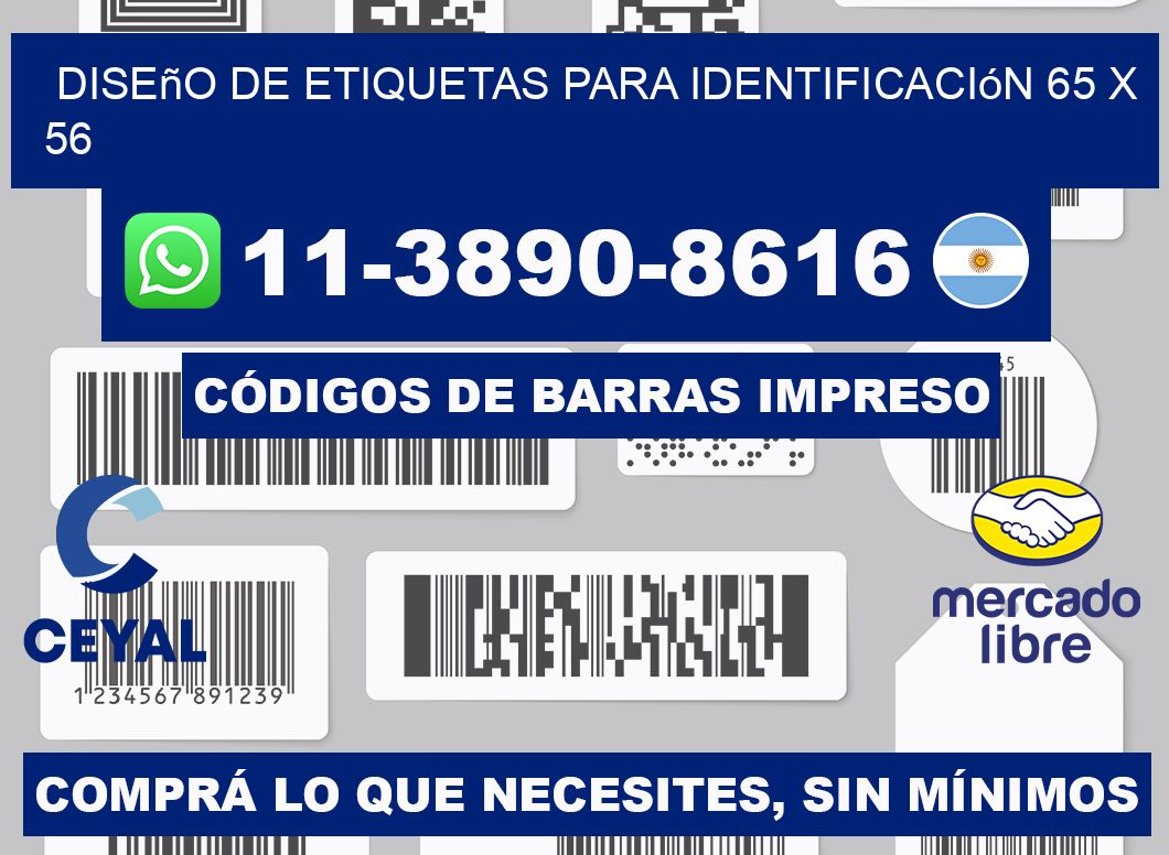 diseño de etiquetas para identificación 65 x 56