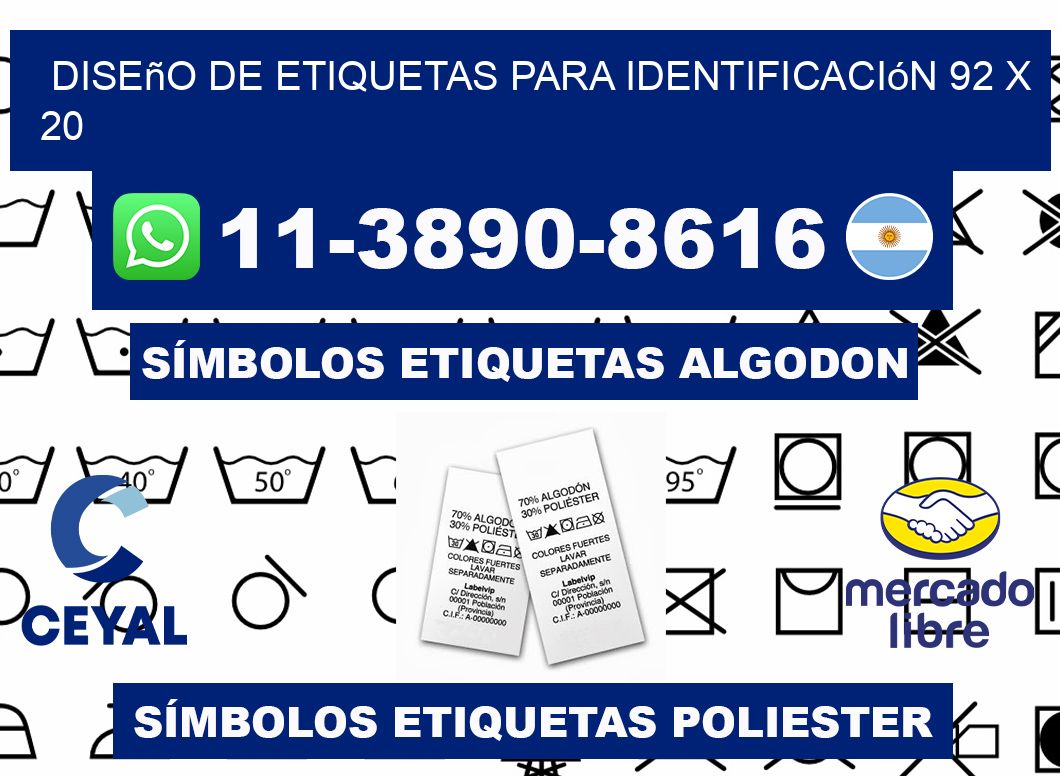 diseño de etiquetas para identificación 92 x 20