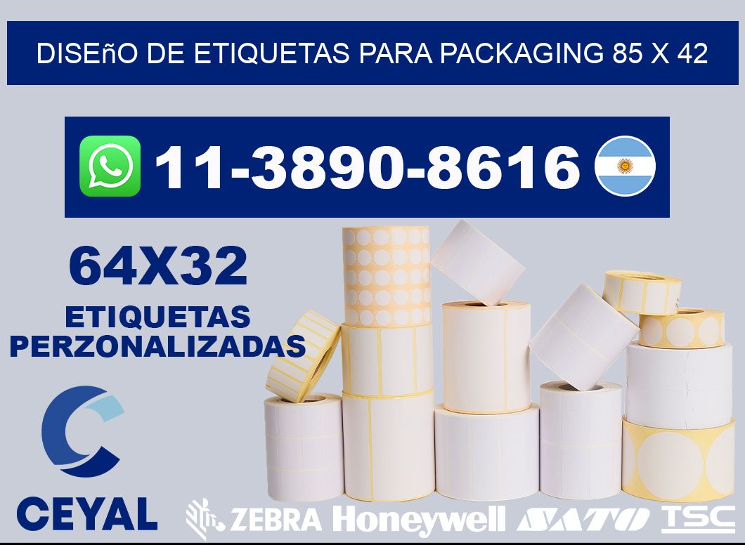 diseño de etiquetas para packaging 85 x 42