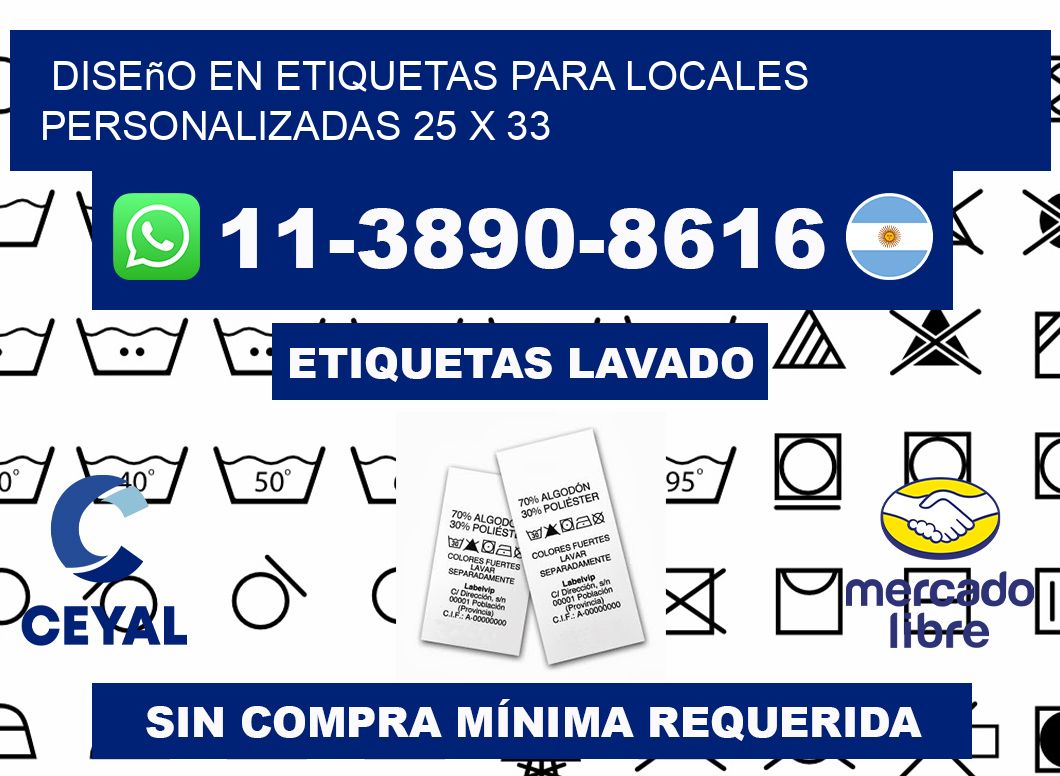 diseño en etiquetas para locales personalizadas 25 x 33