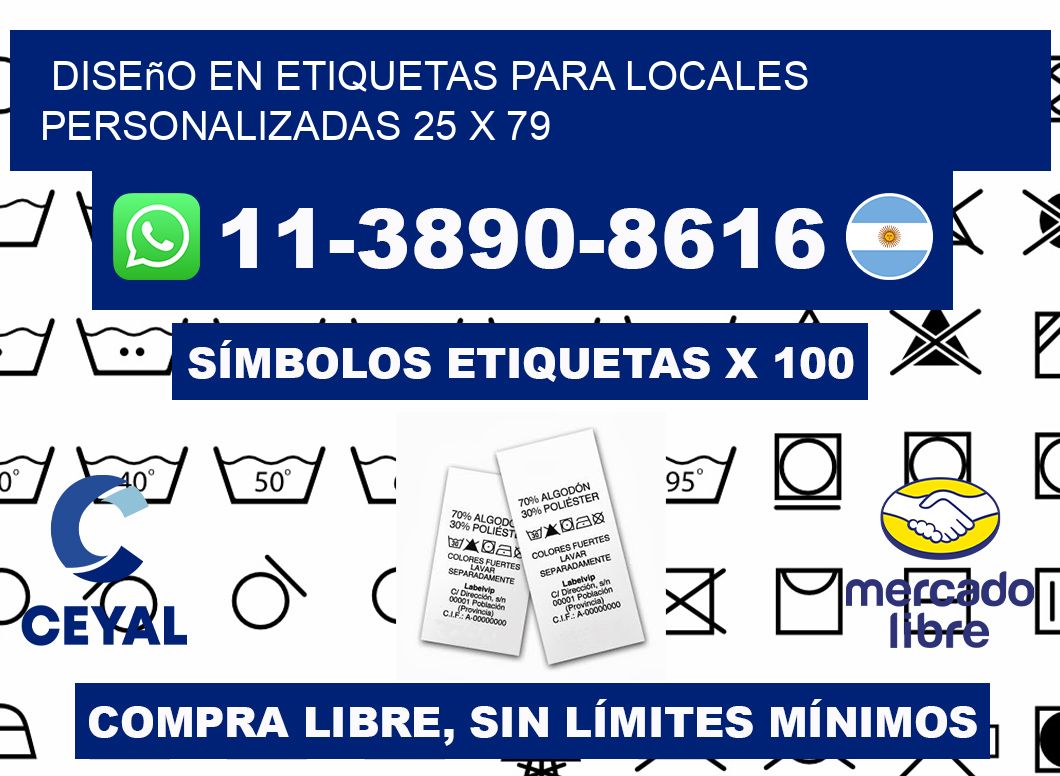 diseño en etiquetas para locales personalizadas 25 x 79