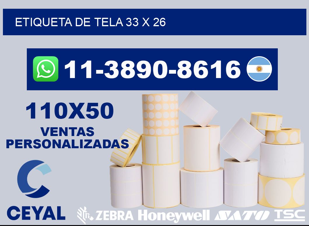 etiqueta de tela 33 x 26