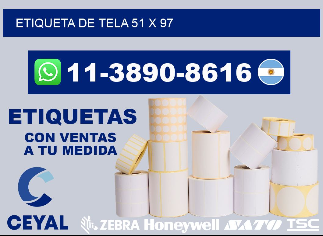 etiqueta de tela 51 x 97