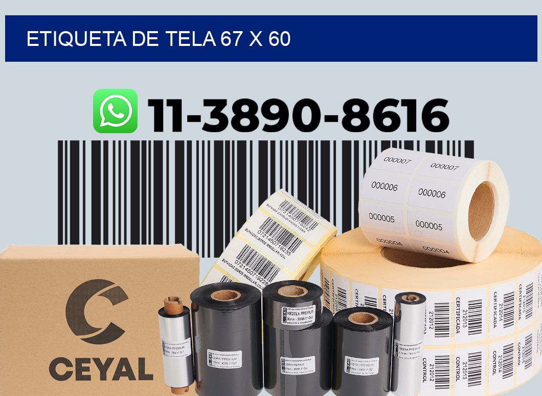 etiqueta de tela 67 x 60
