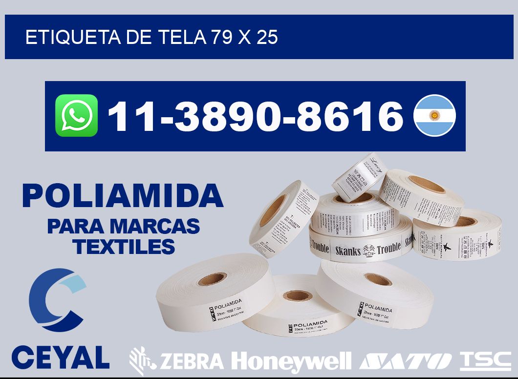 etiqueta de tela 79 x 25