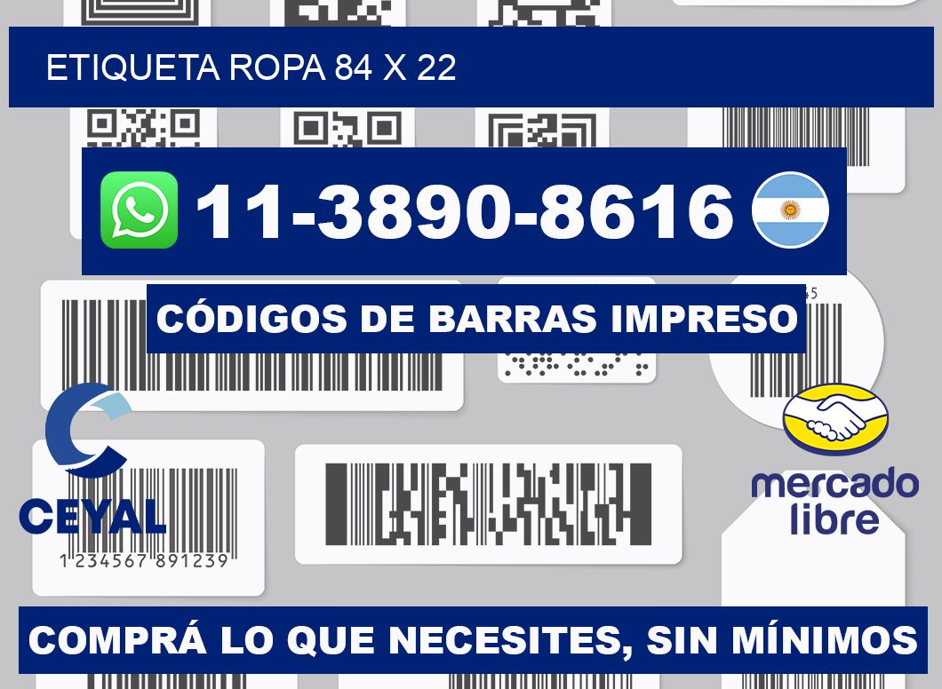 etiqueta ropa 84 x 22