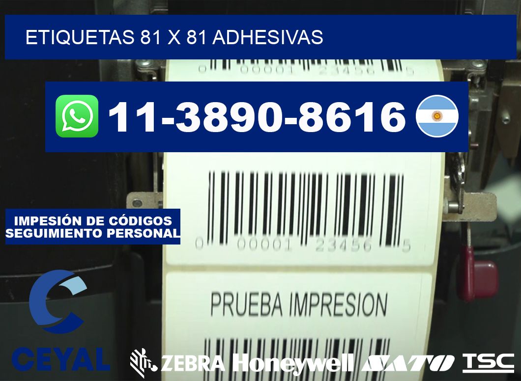 etiquetas 81 x 81 adhesivas