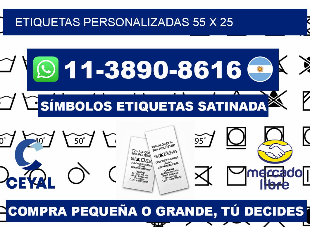 etiquetas personalizadas 55 x 25