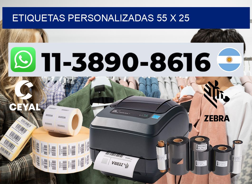 etiquetas personalizadas 55 x 25