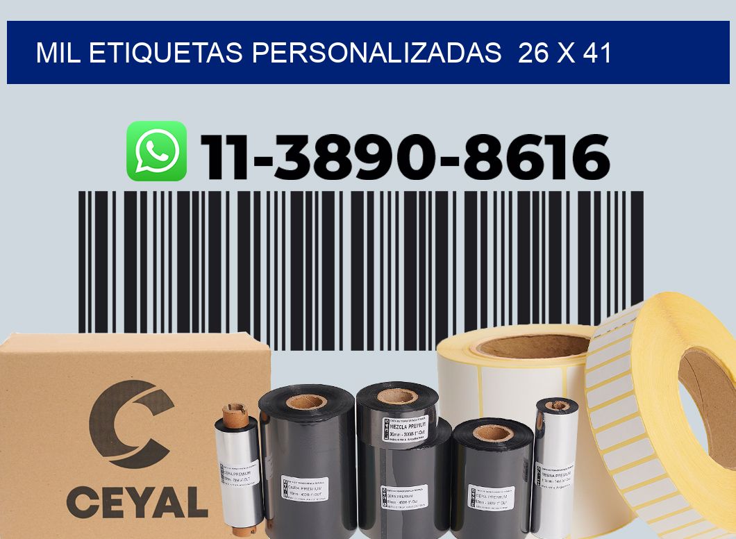 mil etiquetas personalizadas  26 x 41