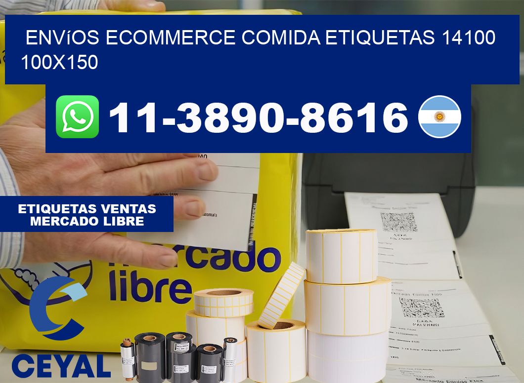 Envíos Ecommerce comida etiquetas 14100 100×150