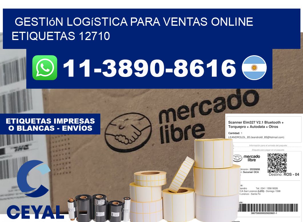 Gestión logística para ventas online  etiquetas 12710