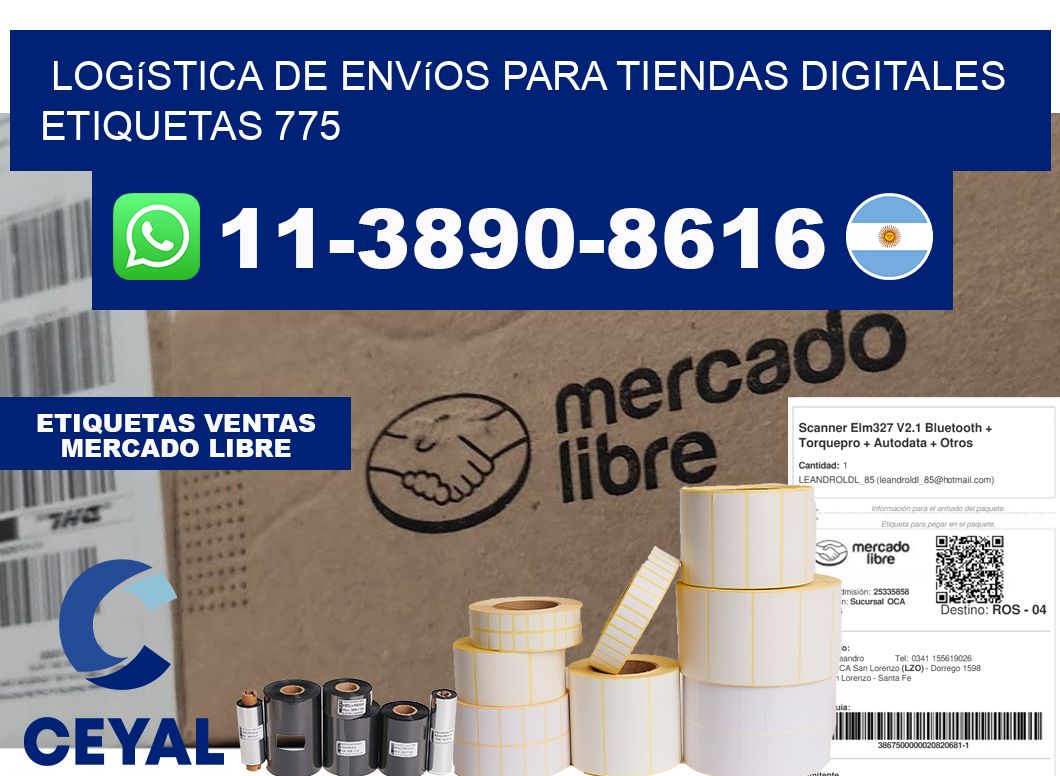 Logística de envíos para tiendas digitales  etiquetas 775