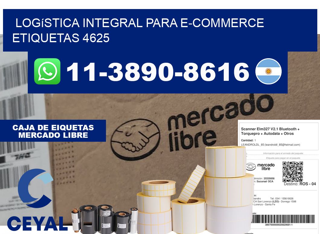 Logística integral para e-commerce  etiquetas 4625
